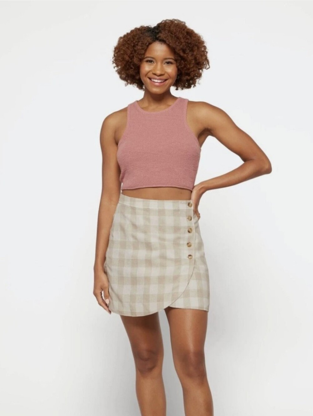 Madewell Linen Blend Tulip Hem Mini Skirt